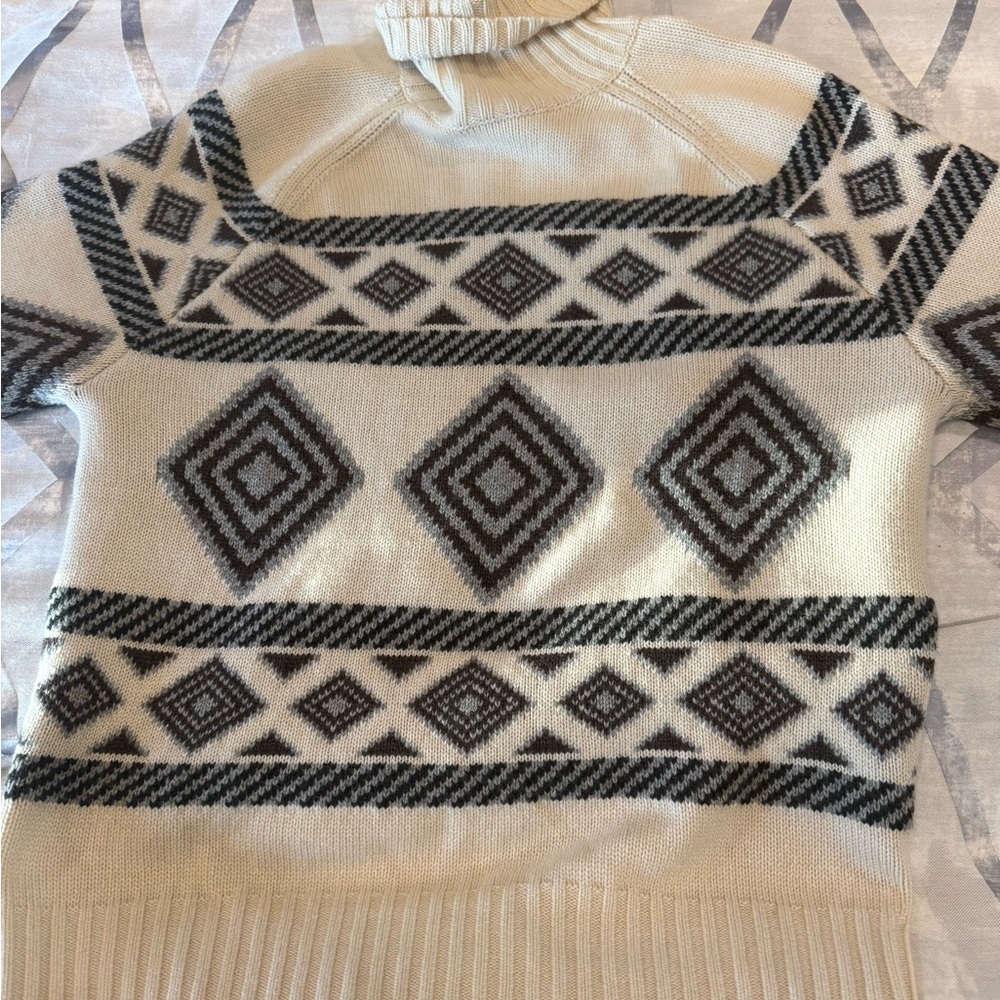Brunello Cucinelli Cashmere Graphic Turtleneck Sweater – Size S